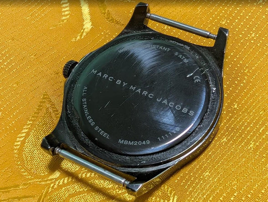 Marc by Marc Jacobs Mohawk Boy MBM2049 Watch 43mm Black PVD Designer Dial New Battery Working Rare Vintage Pre-Owned Original