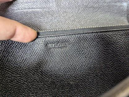 Vintage Pre-Owned Bvlgari Leather Long Wallet Black Bvlgari Bvlgari Clasp Wallet Authentic Italy