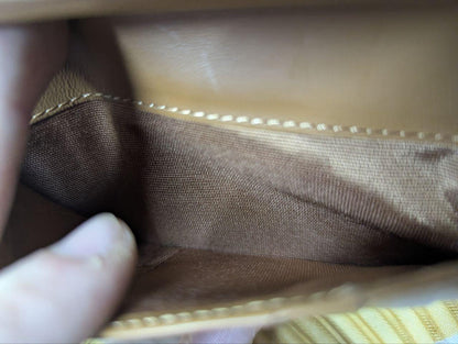 Vintage Pinky Dianne Logo Wallet Beige Brown Canvas Leather Long Wallet Designer Womens Wallet Pre Owned Authentic Japan Brand