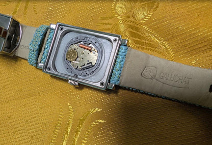 Officina del Tempo Italy NOS Vintage Pre-Owned Quartz Watch 28mm Original Tag Stingray Leather Strap New Battery Working Video 31GL