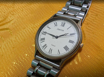 Vintage Pre-Owned Junction Vega 408446 Japan Watch 32mm Rare Original Bracelet New Battery Running Video Classic Roman Dial