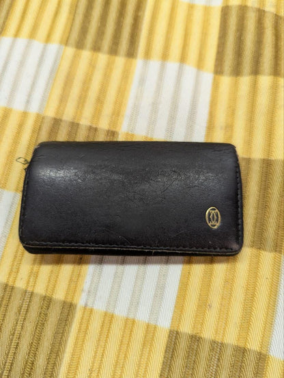 Vintage Pre-Owned Cartier Key holder Key case Black Woman Authentic
