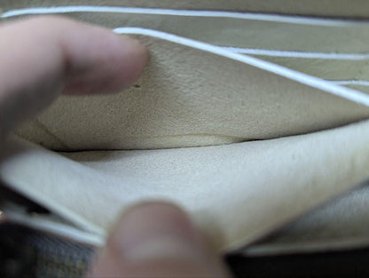 Handmade Lumiere Leather Long Wallet Ivory Brown Minimalist Wallet Genuine Leather Womens Wallet Pre Owned Artisan Made