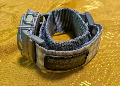 Casio Baby-G BG-350 Vintage Pre-Owned Digital Watch X-treme Shock Resist Grey Velcro Strap Y2K Sport Rare.New battery