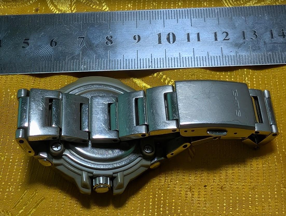 Vintage Pre-Owned Casio Baby-G MSG-550LV Premium G-ms Shock Resist 42mm Silver Steel Watch Working Y2K Rare