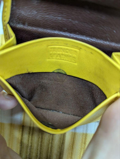 Vintage Pre-Owned Pilot TLPC-01 Yellow Leather Coin Purse Trender Leather Mini Snap Wallet Compact Designer Change Purse