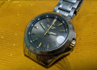 Vintage Pre-Owned Harrison Diamond JH-087 Solar Drive Radio Controlled Watch 42mm Original Bracelet Japan For Repair