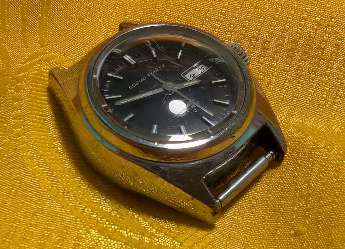 RARE Vintage Pre-Owned Citizen Cosmo Star V2 Automatic Ladies Watch 25mm Case 21 Jewels Day Date Japan 1970s Retro Womens Wristwatch