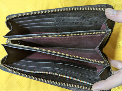 Vintage Pre-Owned Authentic Paul Smith Zip Straw Grain Long Wallet , Japan