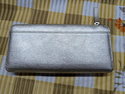 Kate Spade New York Metallic Gold Leather Wallet Zip Around Long Wallet Designer Womens Wallet Pre Owned Authentic