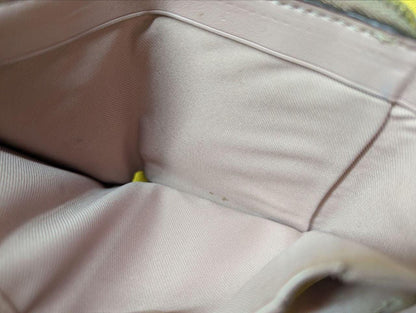 Pre-Owned COACH Small Trifold Wallet Canvas Card Case Coin , Pink