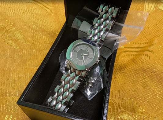 Pre-Owned Rare Marina B 3426 Swiss Made Women's Watch 27mm 6 Jewels Quartz Original Box Extra Bracelet Links New Battery Working