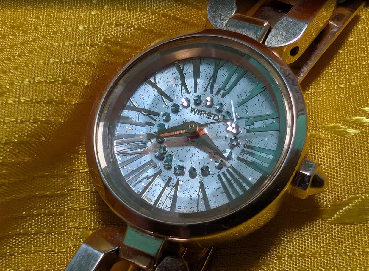 Pre-Owned Rare Wired by Seiko Watch – Artistic Crystal Dial – Designer Statement Piece
