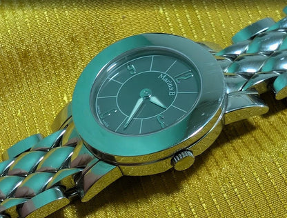 Pre-Owned Rare Marina B 3426 Swiss Made Women's Watch 27mm 6 Jewels Quartz Original Box Extra Bracelet Links New Battery Working