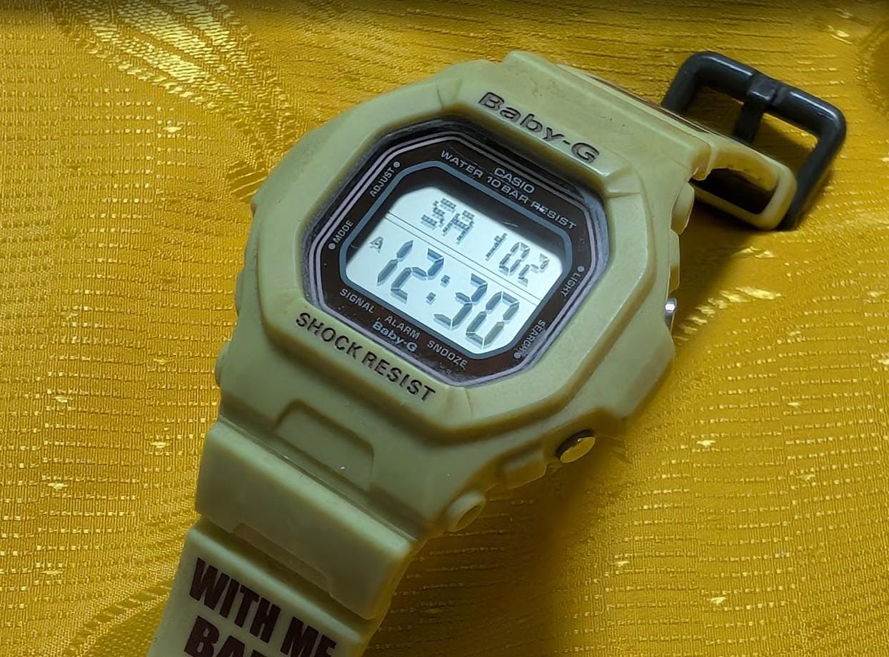 Pre-Owned Rare Limited Edition Casio Baby-G BG-5600 HBG Collaboration Digital Watch Shock Resist 10BAR Japan .Case 40mm.New battery