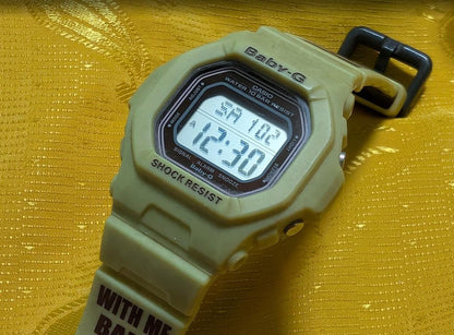 Pre-Owned Rare Limited Edition Casio Baby-G BG-5600 HBG Collaboration Digital Watch Shock Resist 10BAR Japan .Case 40mm.New battery