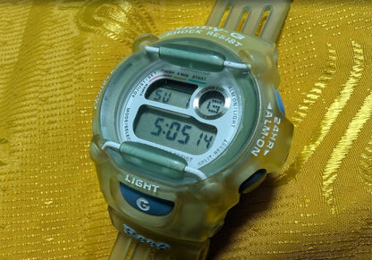 Casio Baby-G BG-370 vintage Pre-Owned transparent watch Y2K 90s aesthetic working digital Case 42mm. New Battery