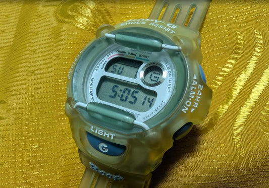 Casio Baby-G BG-370 vintage Pre-Owned transparent watch Y2K 90s aesthetic working digital Case 42mm. New Battery