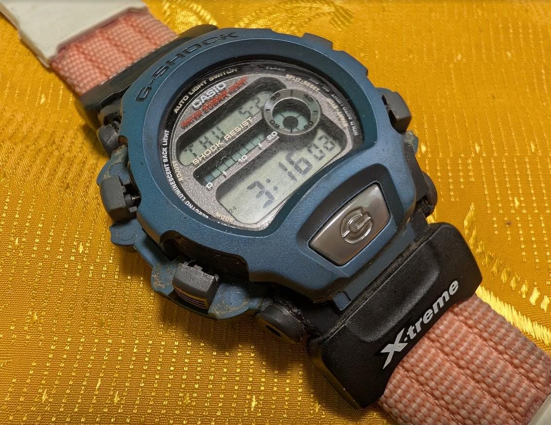 Vintage Pre-Owned Casio G-Shock DW-004 Xtreme 1826 Digital Watch 50mm Y2K Japan Working Rare
