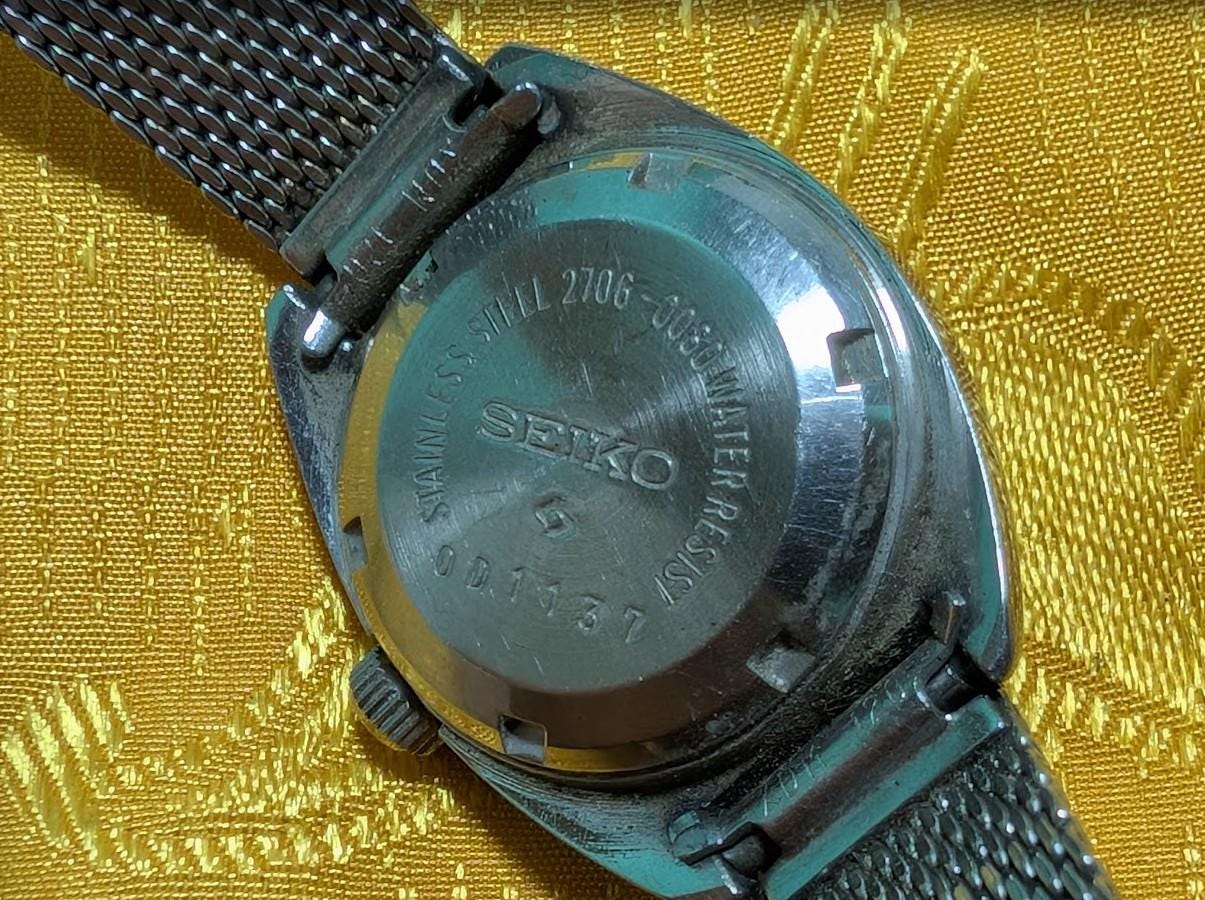 Seiko Automatic 2706-0080 Vintage Pre-Owned Ladies Watch 21 Jewels Silver Dial Japan Working With Video Rare Collectible Timepiece