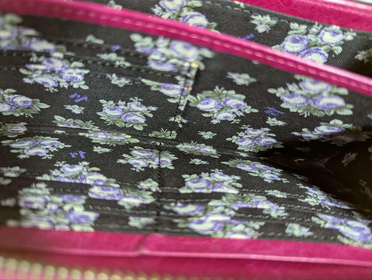 Pre-Owned Anna Sui Pink Butterfly Leather Wallet