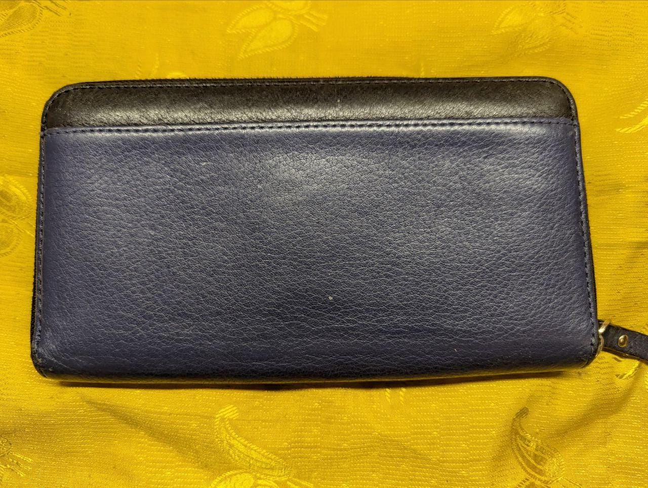 Pre-Owned Kate Spade New York Cameron Street Lacey Zip Around Wallet , BLUE/BLACK