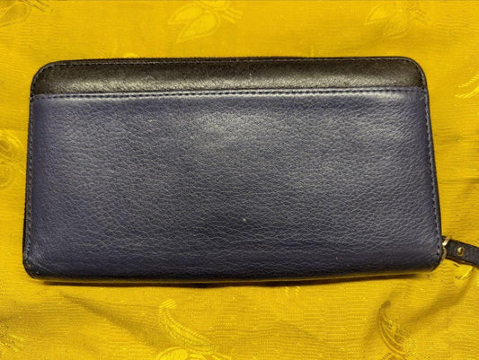 Pre-Owned Kate Spade New York Cameron Street Lacey Zip Around Wallet , BLUE/BLACK