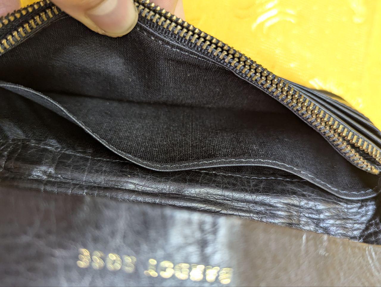 Pre-Owned BARDOT ROSE Long Wallet Black Leather Mens Authentic with box
