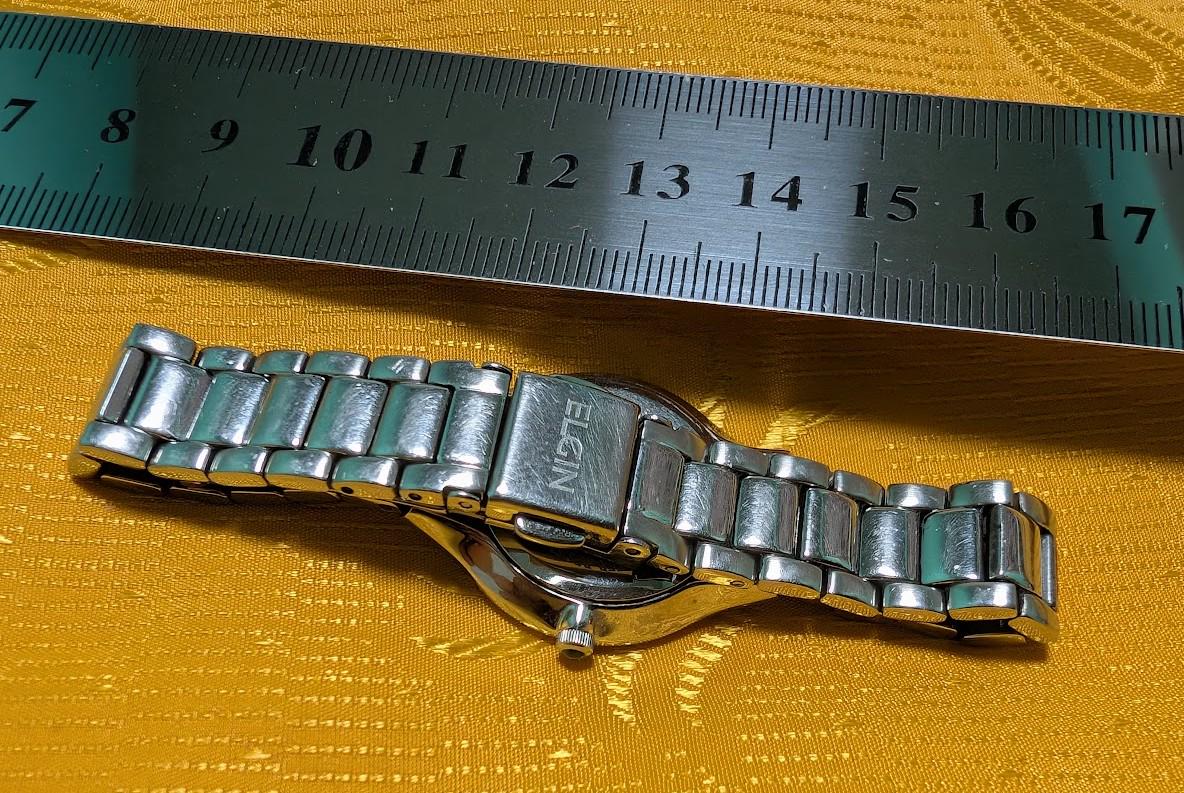 Rare Vintage Pre-Owned Elgin FK-1288 Ladies Watch Mother of Pearl Dial Small Seconds 21mm Working Quartz