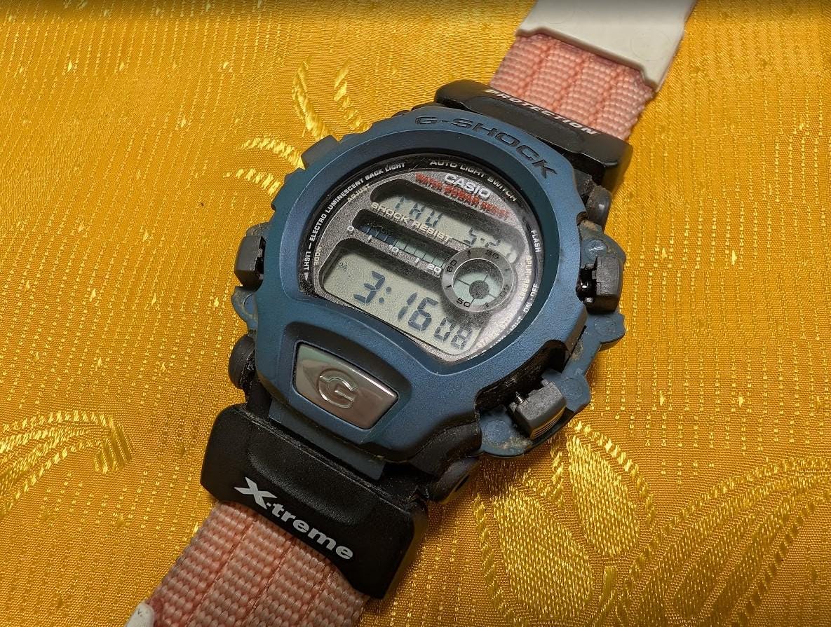 Vintage Pre-Owned Casio G-Shock DW-004 Xtreme 1826 Digital Watch 50mm Y2K Japan Working Rare
