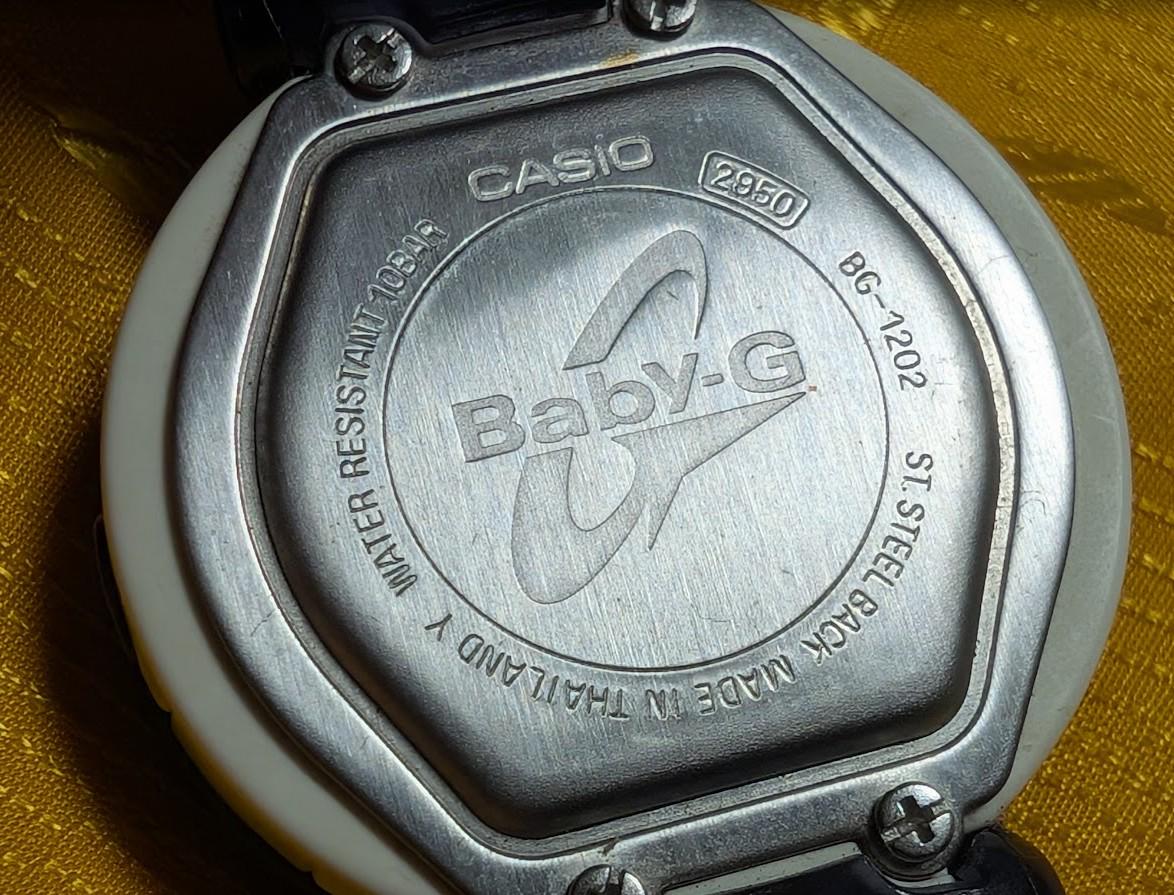 RARE Vintage Pre-Owned Casio Baby-G BG-1202 Digital Watch Black Womens Watch Vintage Casio Baby G Sport Watch New Battery Case 34mm