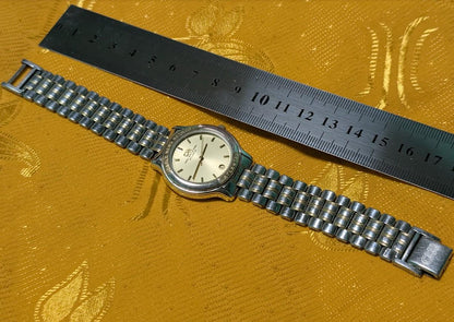 Vintage Pre-Owned CNN Atlanta Watch 32mm Quartz Japan Movement Stainless Steel Bracelet Working Rare Promo Watch