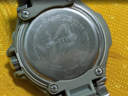 casio baby-g msg-504 vintage Pre-Owned watch blue dial shock resist y2k japan rare womens sport watch .New battery