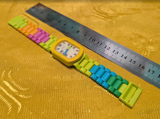 Vintage Pre-Owned LEGO Kids Watch 1998 Original Colorful Bracelet 25mm Rare Collectible Wristwatch For Repair Toy Memorabilia