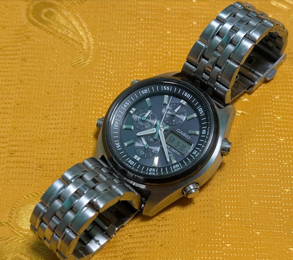 Vintage Pre-Owned Casio Wave Ceptor WVQ-500 Tough Solar Radio Controlled Watch Japan