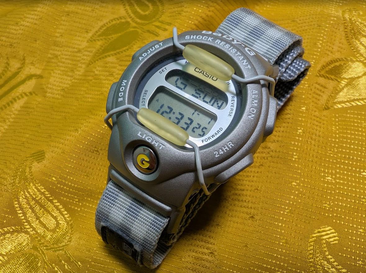 Casio Baby-G BG-350 Vintage Pre-Owned Digital Watch X-treme Shock Resist Grey Velcro Strap Y2K Sport Rare.New battery