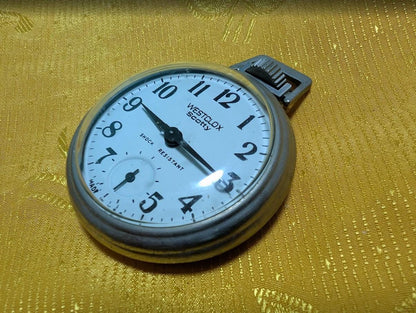 Westclox Scotty Pocket Watch 50mm Vintage Pre-Owned Mechanical Small Seconds Made in USA Classic Antique Timepiece