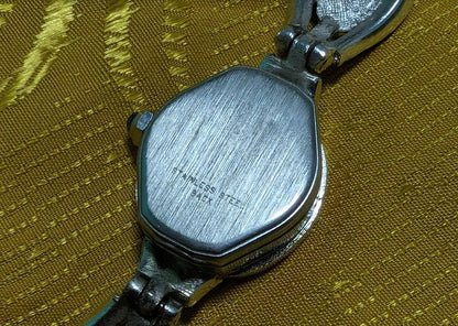 Rare Vintage Pre-Owned Janopal Swiss Ladies Watch ETA 978.002 6 Jewels Opal Style Bracelet Quartz Wristwatch Working New Battery Art Deco Design