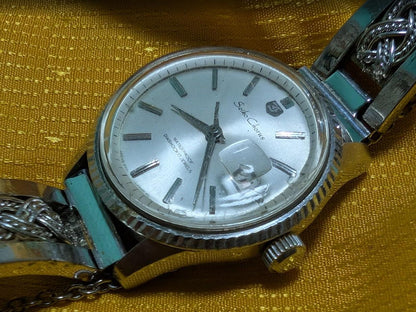 Rare Vintage Pre-Owned Seiko Chariot 2107 0130 Mechanical Watch Ladies 26mm Japan Elegant Bracelet Classic Dress Watch Working