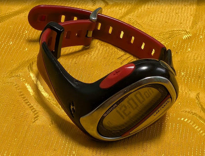 Vintage Pre-Owned SOMA LAP 300 WJ00-4000 Digital Sport Watch 50mm Red Black Running Watch Read Description