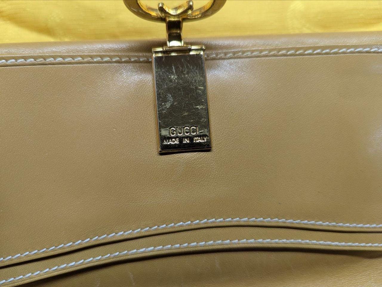 Vintage Pre-Owned Gucci Wallet 1980s GG Monogram Authentic Designer Luxury Wallet Rare Collectible Very Good Condition