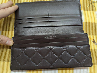 Pre-Owned Patrick Cox Long Patent Leather Designer Wallet