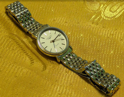 Vintage Pre-Owned Longines Quartz 9 Jewels Swiss Ladies Watch 23mm Steel Bracelet Working New Battery
