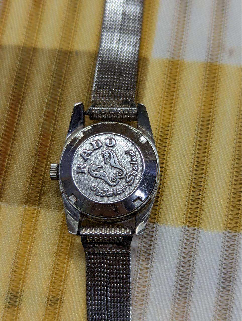 Vintage Pre-Owned Rado Green Horse 25 Jewels Automatic Watch Swiss Made Silver Tone Mesh Band Date Window Working Watch