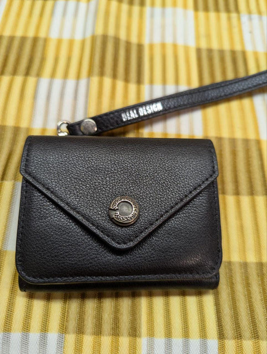 Pre-Owned Deal Design Wallet With Coin Case Leather Mens