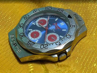 Vintage Pre-Owned Budweiser Sports Watch 38mm Rotating Bezel Japan Movement New Battery Working Rare Advertising Collectible