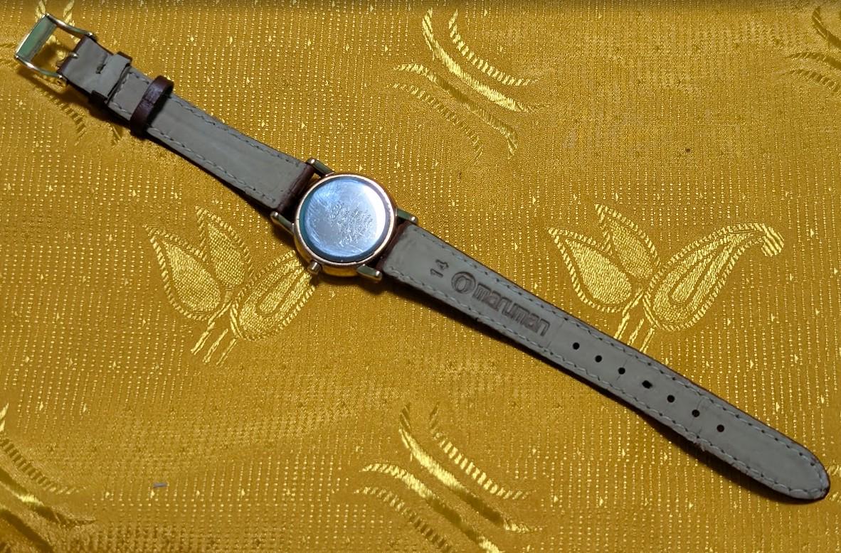 Riki Alba 1N01 KD90 Ladies Watch 24mm Japanese Quartz Watch Maruman Leather Strap Designer Vintage Pre-Owned Watch