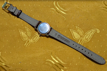 Riki Alba 1N01 KD90 Ladies Watch 24mm Japanese Quartz Watch Maruman Leather Strap Designer Vintage Pre-Owned Watch