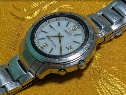 Citizen Eco Drive Radio Controlled A412-T005471 Vintage Pre-Owned 42mm Stainless Steel Working Watch Japan