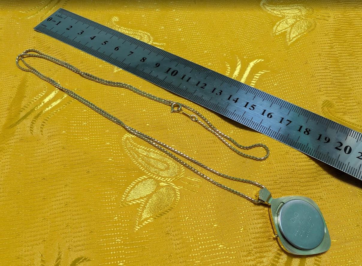 Vintage Pre-Owned Q&Q by Citizen Digital Pendant Watch Necklace Japan Quartz Retro Pocket Style Rare 28mm Working Condition